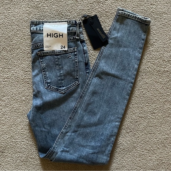 rag & bone Denim - NWT Rag & Bone Nina High-Rise Button Fly Skinny Jeans in Farrow